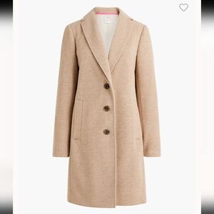 J.Crew Herringbone Coat Camel Wool Blend